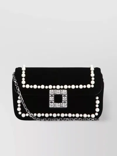 Roger Vivier Girl's Play Pearl Chain Shoulder Bag