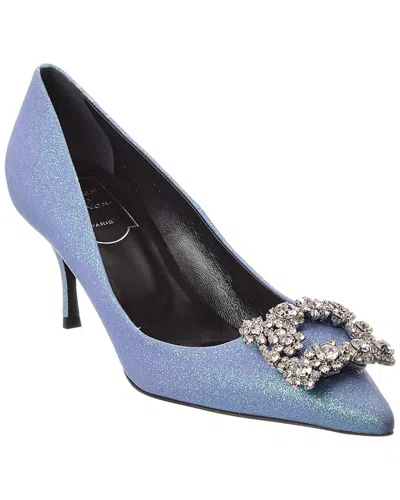 Roger Vivier Glitter Pump In Blue