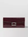 Roger Vivier Glossy Chain Strap Wallet With Metal Buckle