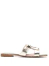 Roger Vivier Viv' By The Sea Metallic Leather Mules