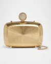 Roger Vivier Golden Strass Metal Clutch Bag