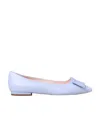 Roger Vivier Gomettine Ballet Flats In Blue