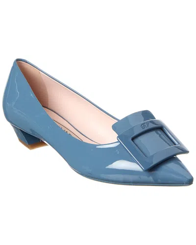Roger Vivier Gommettine Ball Patent Pump In Blue