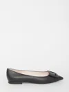 Roger Vivier Gommettine Ballerina Flats In Black