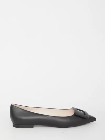 Roger Vivier Gommettine Ballerina Flats In Black