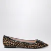Roger Vivier Gommettine Ballerina Leopard Print Pony Skin In Multi