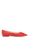 Roger Vivier 5mm Gommettine Leather Ballerina Flats