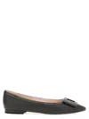 Roger Vivier Gommettine Flat Shoes Gray In Black