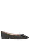 Roger Vivier Gommettine Flat Shoes Gray In Black