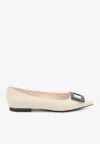 Roger Vivier Gommettine Ballerina Flats In White
