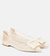 Roger Vivier 5mm Gommettine Mesh Ballerina Flats In White