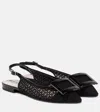 Roger Vivier Gommettine Net Slingback Flats In Black