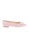 Roger Vivier Leather Gommettine Ballet Flats With Maxi Buckle In Pink