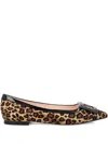 Roger Vivier Gommettine Ballerina Leopard Print Pony Skin In Brown