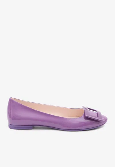 Roger Vivier Gommettine Roundy Ballet Flats In Purple