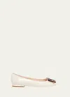 Roger Vivier Gommettine Tortoiseshell Buckle Ballerina Flats In Cire