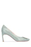 Roger Vivier Woman Pumps Light Grey Size 11.5 Leather In Grey