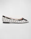 Roger Vivier 5mm Gommettine Bicolor Ballerina Flats In Bianco/nero