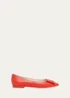 Roger Vivier Gommettine Ballet Flats In Sunset Red