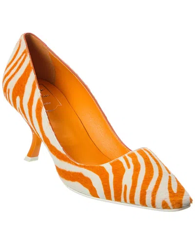 Roger Vivier Haircalf Pump In Orange