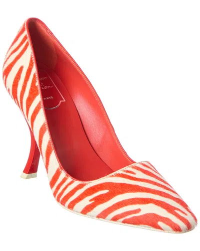 Roger Vivier Haircalf Pump In Orange