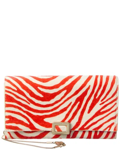 Roger Vivier Haircalf Wallet On Chain In Red