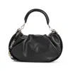 Roger Vivier Gathered Black Nappa Lamb Leather Handbag In Black