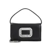 Roger Vivier Micro Pilgrim Top Handle Bag In Black