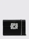 Roger Vivier Chain Strap Clutch Bag Rectangular Shape In Blue