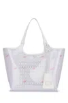 Roger Vivier Textured Crocodile Transparent Tote In 0518
