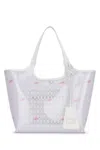 Roger Vivier Textured Crocodile Transparent Tote In 0518