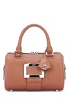 Roger Vivier Belle Vivier Bowling Bag In Cognac Coloured In Brown