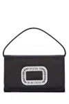 Roger Vivier Micro Pilgrim Top Handle Bag In Black
