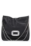 Roger Vivier Pilgrim Crystal Mini Clutch In Black