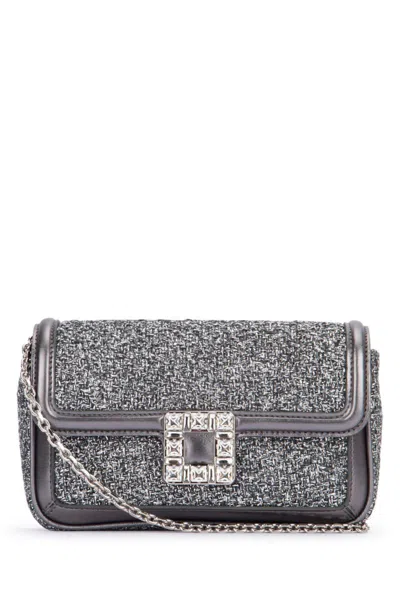 Roger Vivier Viv Jeu De Fille Clutch In Gray