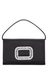 Roger Vivier Micro Pilgrim Top Handle Bag In Black