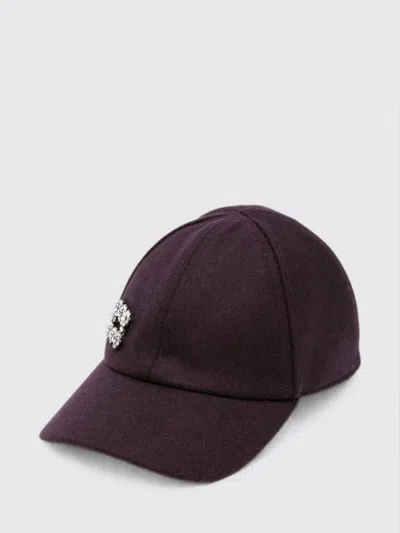 Roger Vivier Hat Woman In Burgundy