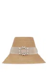 Roger Vivier Brown Broche Embellished Bucket Hat