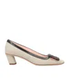 Roger Vivier Belle Vivier 45 Canvas Pumps In Neutral