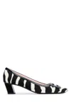 Roger Vivier Zebra Print Block Heel Square Toe Pumps In B001biancob999nero
