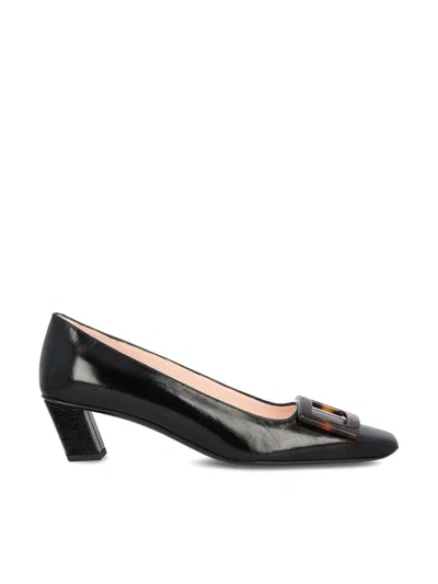 Roger Vivier Belle Vivier 45 Trompette Pumps In Patent Leather In Black