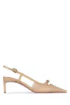 Roger Vivier Women Viv Canard Mini Buckle Sling Back Dec 55 In Desertochiaro