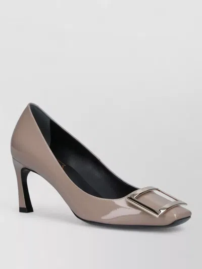 Roger Vivier High Heel Pumps Pointed Toe Stiletto Buckle In Neutral