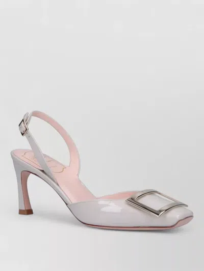 Roger Vivier High Heel Pumps Slingback Pointed Toe Kitten In Blue