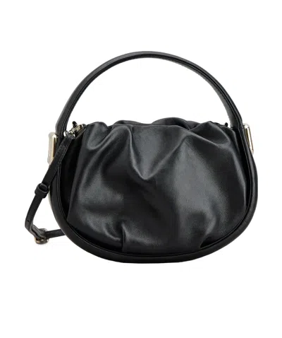 Roger Vivier Hobo Viv' Choc Mini Bag In Leather In Black