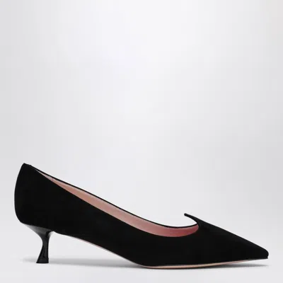 Roger Vivier I Love Black Suede Decolletés