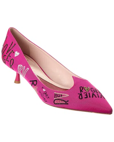 Roger Vivier I Love Grosgrain Pump In Pink
