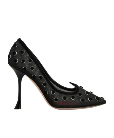 Roger Vivier I Love Polka Dot Pumps In Black