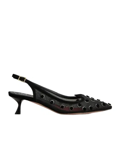 Roger Vivier I Love Polka Dot Slingback Pumps In Black