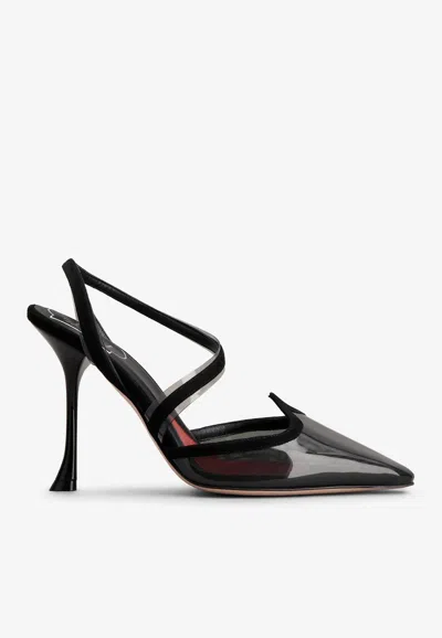 Roger Vivier I Love Vivier 100 Slingback Pumps In Black